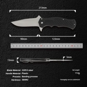 2026 Wholesale 3Cr13 Steel Outdoor Folding Survival Knife Camping Hunting Pocket Knife With Plastic Handle Knife