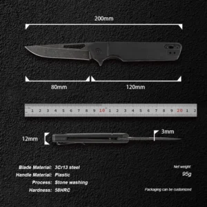 2026 Wholesale 3Cr13 Steel Outdoor Used Folding Survival Knife Camping Hunting Pocket Knife With Plastic Handle Knife