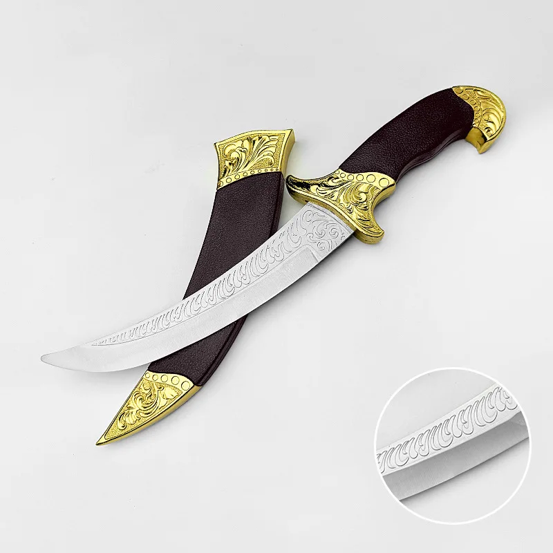 otf-1601942987786-2 2026 New Arrival 327mm Decorative Short Sword Antique Tanto Knife with PC-ABS Handle Matou Curved Sword product view 2