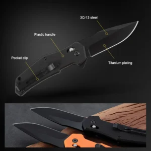 2026 New Style 3Cr13 Stainless Steel Plastic Handle Portable Outdoor Used Folding Survival Camping Pocket Knife - product view 3