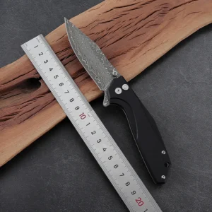 2026 Bochen Hot Selling Wholesale Damascus Steel With G10 Handle Laser Engraving EDC Outdoor Camping Pocket Folding Knife - product view 4