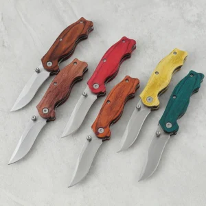 Various Color Diamond Wood Handle 3cr13 Small Pocket Knife Fruit Paring Mini Folding Knife Promotion Gifts Outdoor Knife Set - product view 3