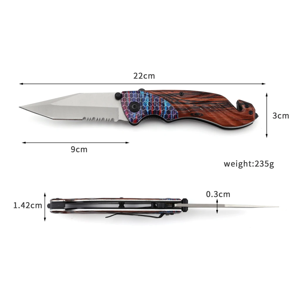 Color CAMO Handle China Custom Hunting Folding Pocket Camping Stainless Steel Survival Knifes - product view 2