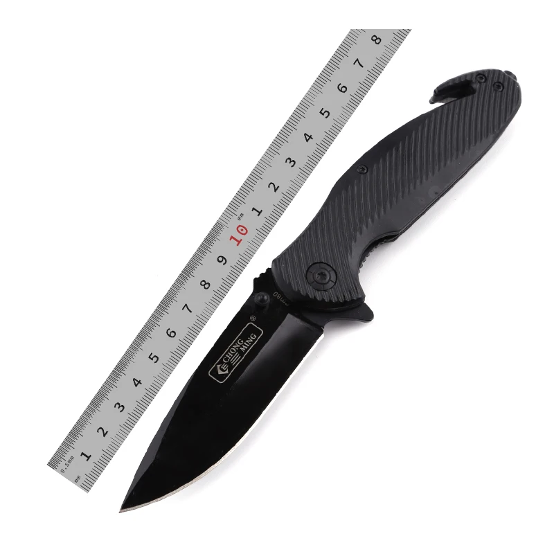 Factory Direct Price Black Outdoor Pocket Knife with Nonslip Handle product view 1