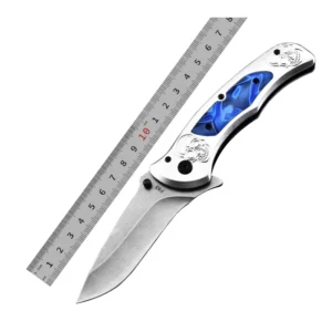 Stainless Steel Aluminum Handle Folding Pocket Knife - F53