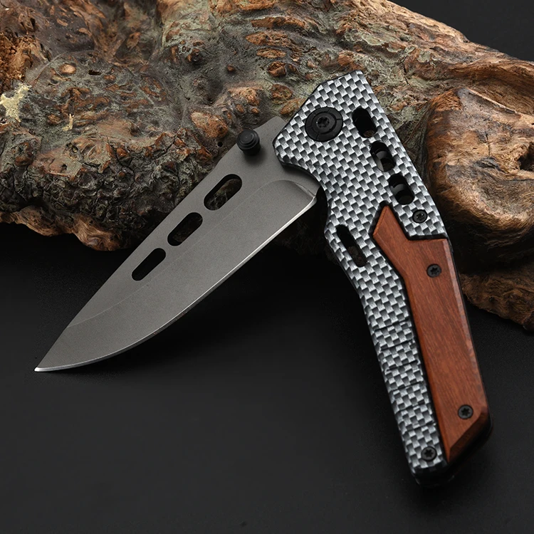 3pcs Camo Covered Outdoor Camping Pocket Folding Knife Customizable Grade DIY product view 3