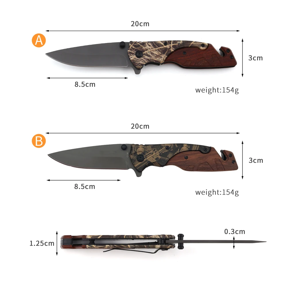 Top Selling Pakistan Folding Camping Pocket Knife Wood Handle product view 3