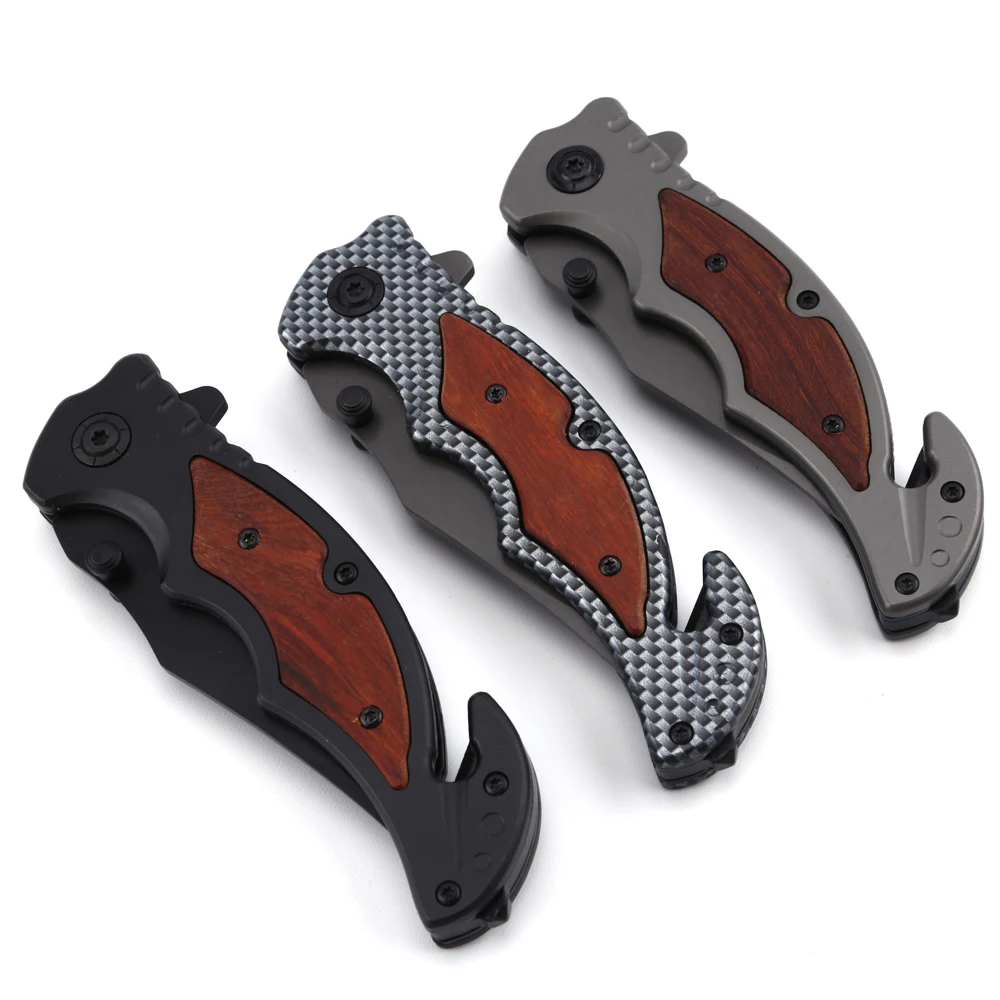 Manufacturer Discounted Wholesale EDC Custom Outdoor Folding Wood Handle Stainless Steel Pocket Knife product view 3