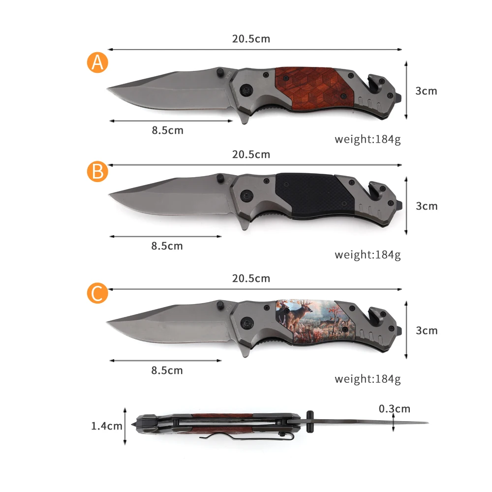 Custom Handle Wholesale Camping Outdoor Pocket Knife Folding product view 2