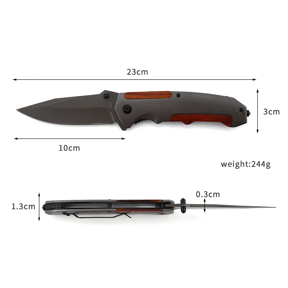 Best Selling Wood Handle Product Folding DIY Pocket Customize Outdoor Camping Knife product view 2
