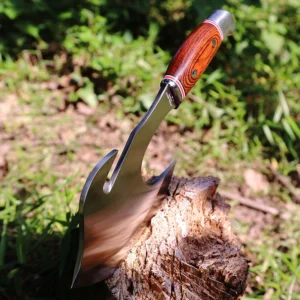 Camping Handmade Colorful Wooden Handle Portable Multi Functional Outdoor Hunting Survival Camping Wooden Axe Tools in Stock - product view 3