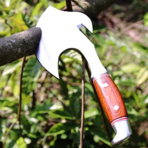 Camping Handmade Colorful Wooden Handle Portable Multi Functional Outdoor Hunting Survival Camping Wooden Axe Tools in Stock - product view 4