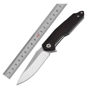 440 Stainless steel Wood Handle Folding Pocket Knife - 941