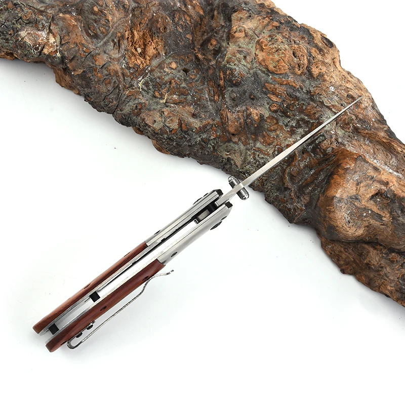Stainless Steel Wood Handle Folding Pocket Knife - DA51 - product view 3