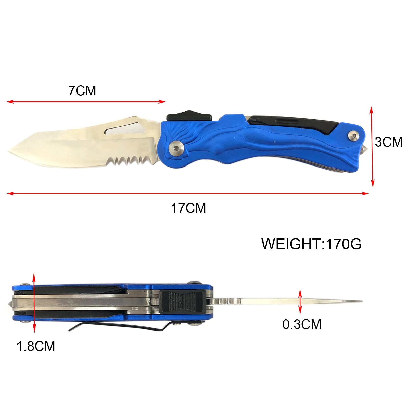 Multifunctional 6 1 Folding Pocket Knife Outdoor Rescue Knife Screwdriver Belt Cutter DIY Steel product view 3