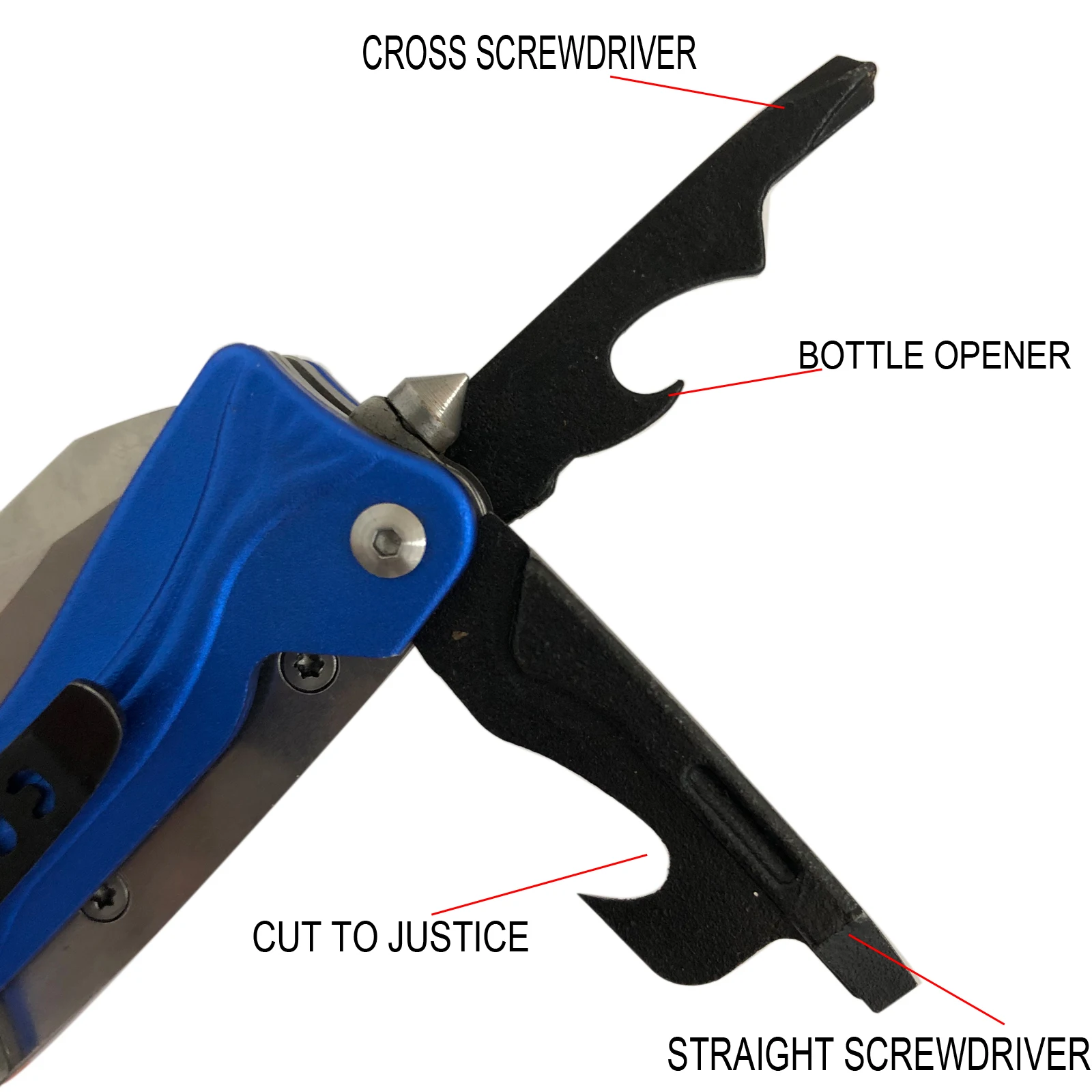Multifunctional 6 1 Folding Pocket Knife Outdoor Rescue Knife Screwdriver Belt Cutter DIY Steel product view 4