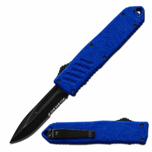 Cobalt Topographic Drop-Point OTF Knife