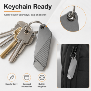 SK5 compact folding utility knife keychain carry example