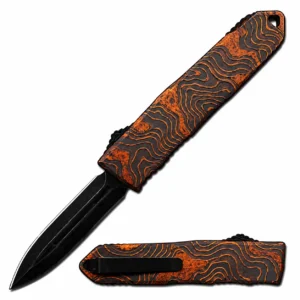 Burnt Copper Topographic Large OTF Knife
