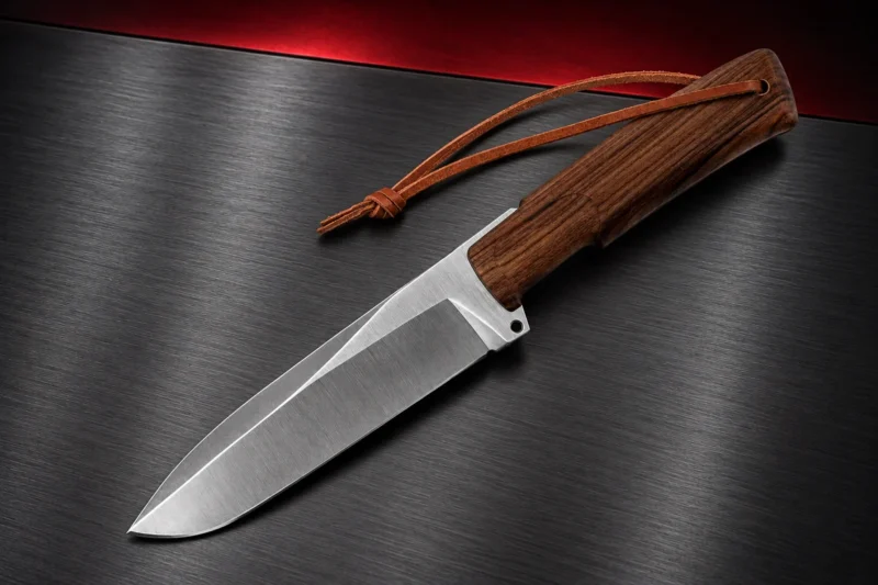 Coltelli a lama fissa con manico in legno