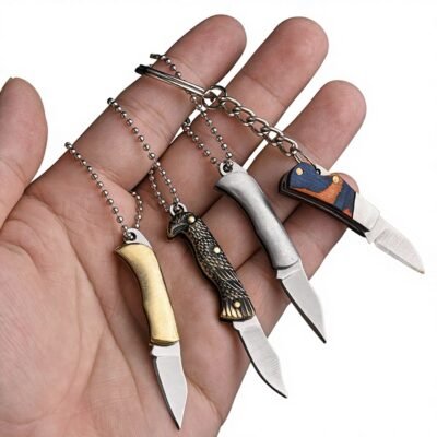 Wood Handle Stainless steel Fixed Klinge Neck Knife — TK-FB-0049