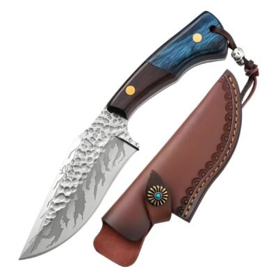 Wood Handle Stainless steel Fixed Blade Hunting Knife — TK-FB-0086