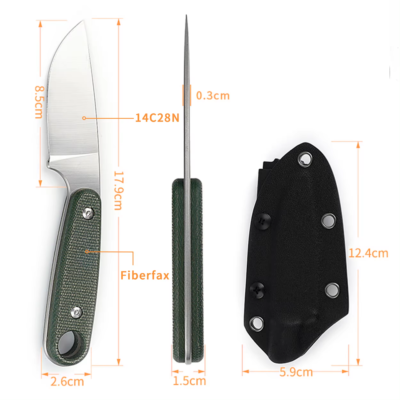 14C28N Fixed Lemmet Hunting Knife — TK-FB-0090