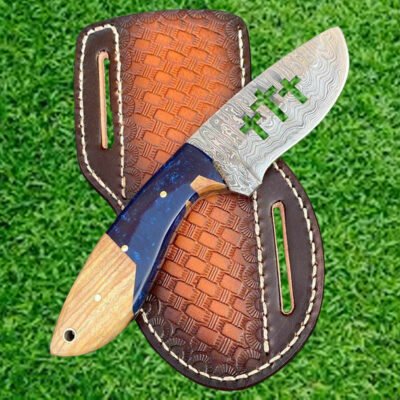Couteau de chasse à lame fixe et manche en bois — TK-FB-0096