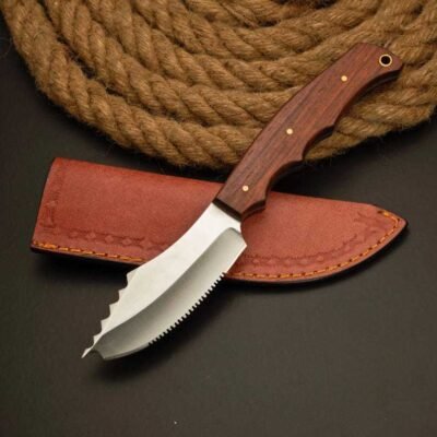 Wood Handle Fixed Lama Hunting Knife — TK-FB-0357