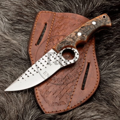 Wood Handle D2 Fixed Blade Hunting Knife — TK-FB-0405