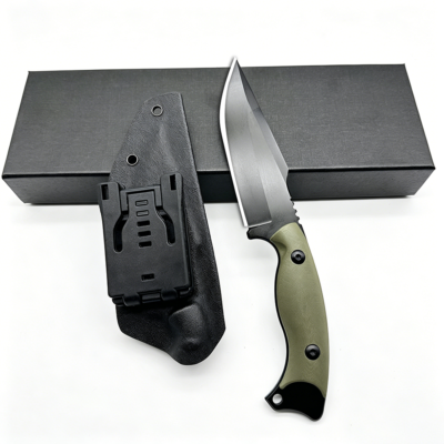 Coltello da caccia a lama fissa con manico in G10 e acciaio D2 — TK-FB-0422
