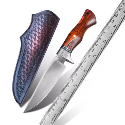 Wood Handle 440C Fixed Lâmina Hunting Knife — TK-FB-0430