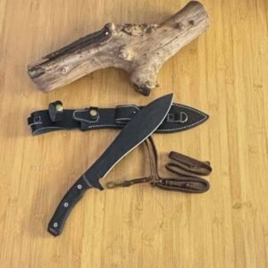 Coltello da bushcraft a lama fissa con manico in legno — TK-FB-0505