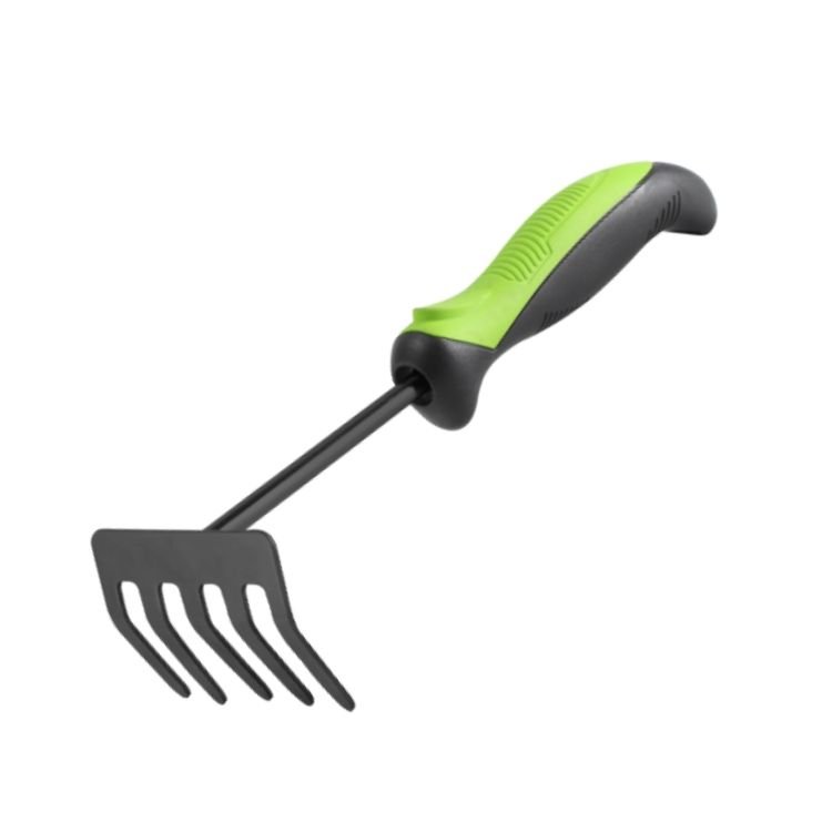 310 mm Five-Tooth Hand Rake with Hooked Molded Grip