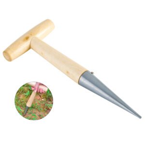 Wooden T-Handle Garden Dibber with Tapered Point