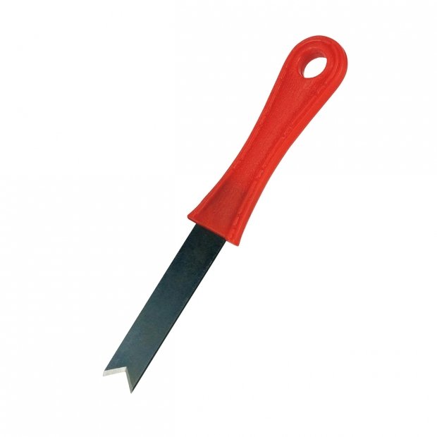 Straight Root-Weeding Knife with Angled Cutting Tip