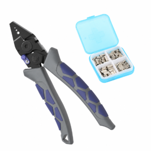 Lever-Assisted Fishing Crimping Pliers