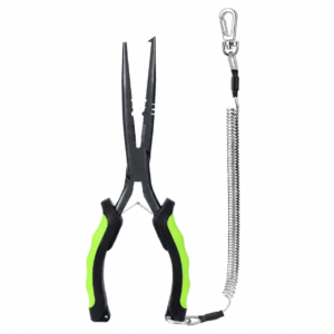 Long Split-Ring Fishing Pliers with V Spring shown with its actual working structure