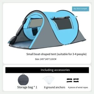 Enkellaagse polyester pop-upkampeertent